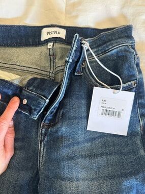 Pistola Dark Blue High-Rise Jeans with Light Fade
